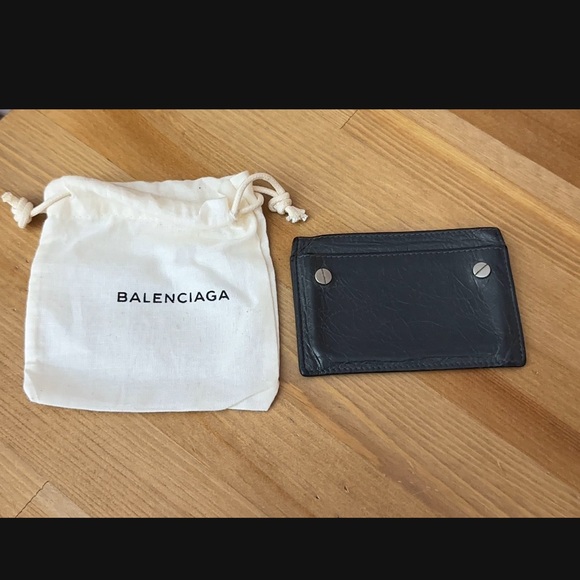 Balenciaga Black Leather Accessory